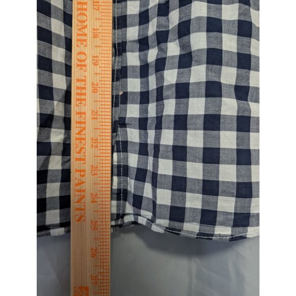 J. Crew Womens Blue White Gingham Plaid Check Button Up Shirt Size XS - Picture 4 of 6
